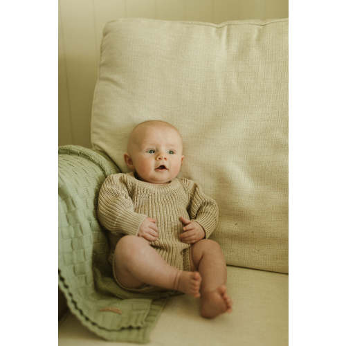Sutton Knit Romper in Cream | 18-24M