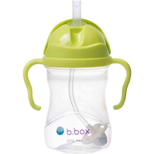b.box Sippy Cup with Weighted Straw. Drink from any Angle, Leak Proof, Spill Proof, Easy Grip. BPA Free, Dishwasher Safe. For Babies 6m+ to Toddlers (Pineapple, 8oz)