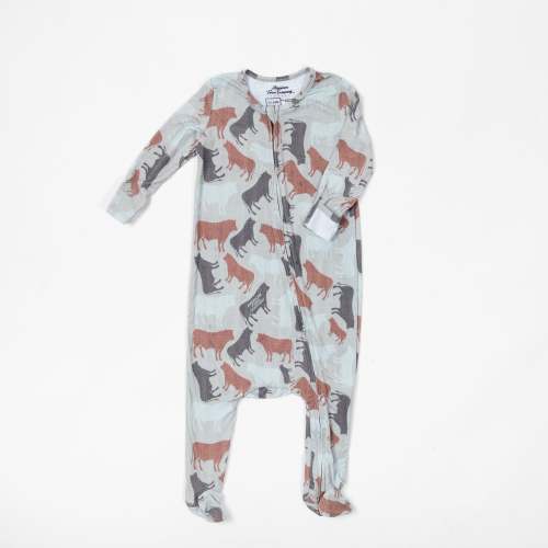Washed Cow Camo™ Baby Bamboo Pajamas - American Farm Company