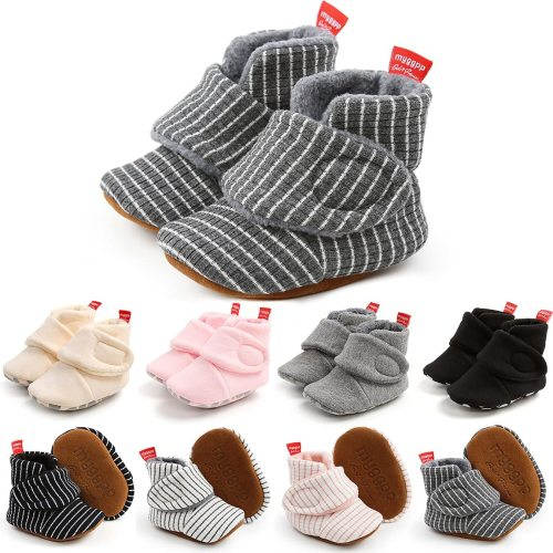 Baby Booties Infant Newborn Boys Girls Slippers Warm Crib Sock Shoes Indoor First Walker Prewalker