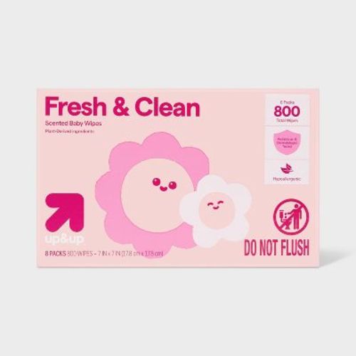 Fresh & Clean Scented Baby Wipes - 8pk/800ct Total - Up&up™