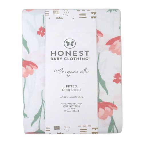 Honest Baby Organic Cotton Fitted Crib Sheet - Heather Gray