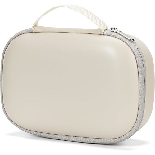 Wearable Breast Pumps Carrying Case, Hard Shell Breast Pump Bag with Waterproof Removable Tray, Breast Pump Storage Bag Compatible with Most of Wearable Breast Pumps (Teal) (Beige)