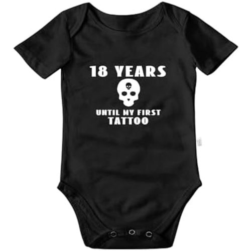 18 Years Until My First Tattoo Bodysuit, Infant Boy Clothes, New Born Clothing, Toddler Outfits 0-24 Month