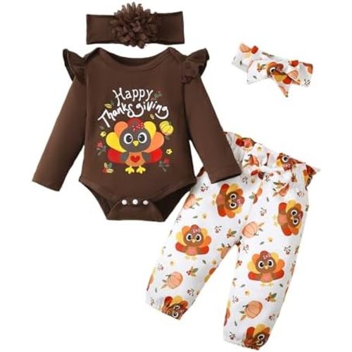 SUNNY PIGGY Newborn Infant Baby Girl Clothes Ruffle Romper Toddler Girl Floral Cotton Pant Sets Girls Clothing Outfit