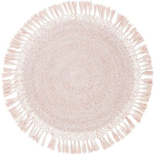Sahara SAH490 Hand Tufted Area Rug - Pink - 3' round - Safavieh.