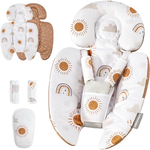 Infant Insert Compatible with 4moms Mamaroo Swing and Graco Swing and Infant Car Seat,Newborn Insert Head & Body Support Cushion,Breathable Soft Fabric, Universal for Baby Swings, Car seats, Strollers