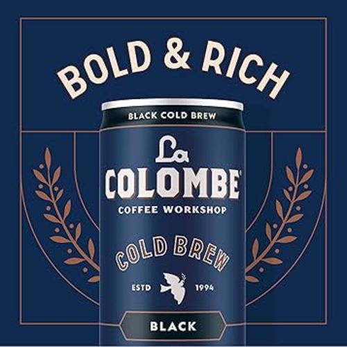 La Colombe Coffee, Cold Brew Black, Unsweetened, 11 fl oz Cans (Pack of 12), Coffeehouse Quality, Natural Sweetness, Specialty Grade Coffee Beans, Ready-to-Drink On-the-Go