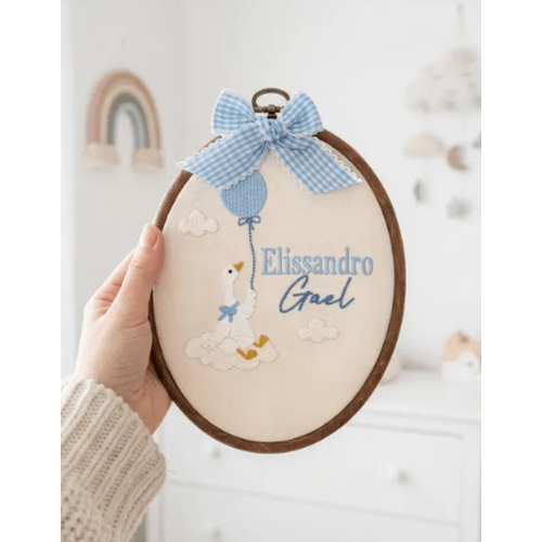 Embroidered Silly Goose Name Sign
