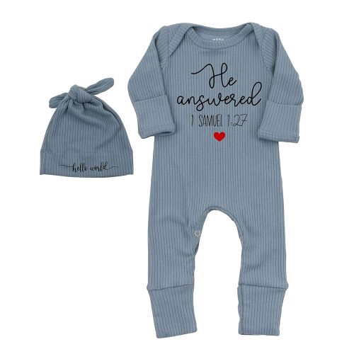 Little Answered Prayer Bodysuit Infant Romper Baby Announcement 0-3 Months Clothes Cute Religious Boys Girls Outfit
