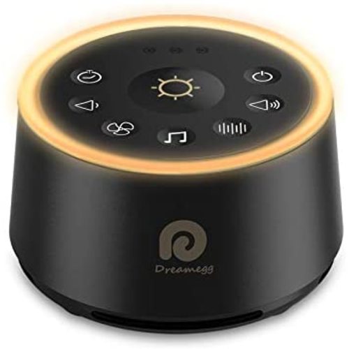 White Noise Machine - Dreamegg Sound Machine for Baby Kid Adult, Noise Machine for Sleeping with 24 Calming Sound, Ambient Nightlight, Continuous or Timer, Loud Sleep Machine for Home Nursery Office