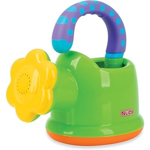 Nuby Fun Watering Can Bath Toy - Sensory Development Bath Toys for Babies - Easy to Hold, Colorful Sprinkle Play - Bath Toys for Babies 6 M+