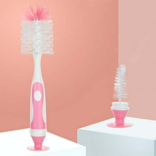 Lloopyting Clearance Baby Bottle Brush Children Pacifier Brush Milk Bottle Water Cup Cleaning Brush Can Stand Milk Bottle Brush Function Two In One Cleaning Brush Pink