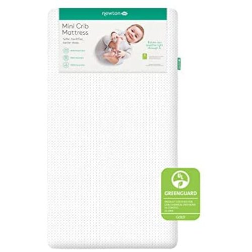 Newton Baby Mini Crib Mattress 24" x 38" - 100% Breathable Proven to Reduce Suffocation Risk, 100% Washable - Removable Cover Included, GREENGUARD Gold