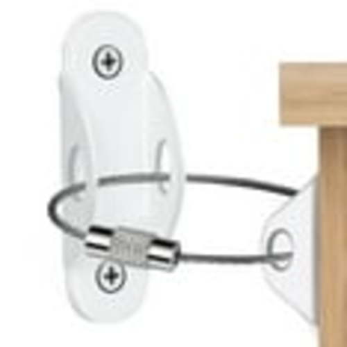 Tripumer 10-Pack Furniture Anchors, Anti-Tip Babyproofing Seismic Straps for Safety - White