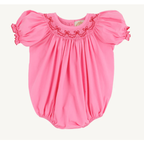 Short Sleeve Bridget Bubble - Hamptons Hot Pink with Richmond Red