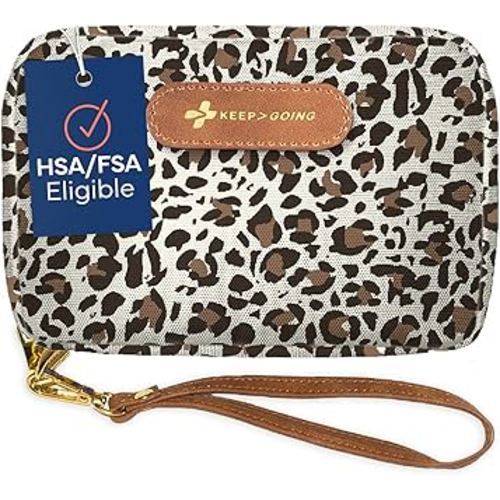 Keep Going Travel First Aid Kit for Kids – 130 Pc.for Purse, Diaper Bag, Backpack, & Suitcase, with Latex-Free Bandages – 7 x 5 x 2 in. Travel First Aid Kit TSA-Approved
