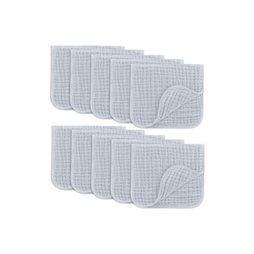 Muslin Burp Cloths - Pack of 10