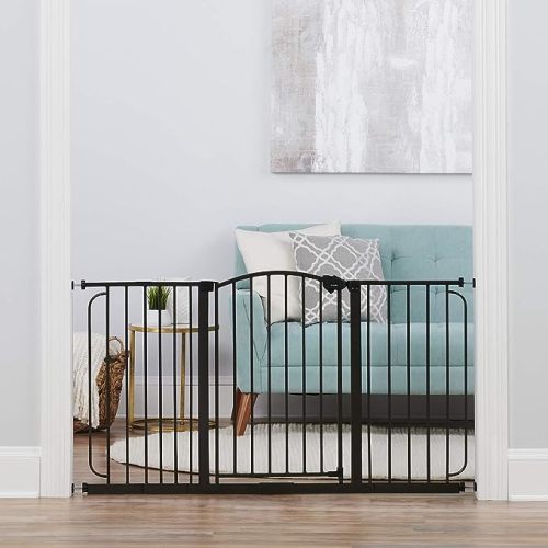 Regalo 58-Inch Home Accents Super Wide Walk Through Baby Gate, Includes 6-Inch, 8-Inch and 12-Inch Extension, 4 Pack of Pressure Mounts and 4 Pack of Wall Cups and Mounting Kit - 58 Inches - Extra-Wide