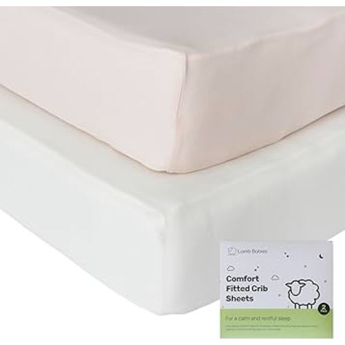 Comfort Fitted Breathable Crib Sheets, Premium Cotton for Soft Touch and Cozy Baby Sleep, Durable Baby Sheets for Crib, Effortless Fit for a Calming Experience