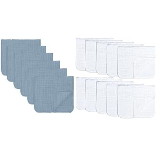 Comfy Cubs Muslin Burp Cloths Large 100% Cotton Bundled