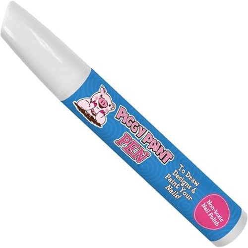 Piggy Paint Nail Polish Pens - Non-toxic Markers for Little Girls & Kids of All Ages, Water Based Formula, Safe, Cruelty Free & Vegan, Durable Finish, Natural - Piggy Pink