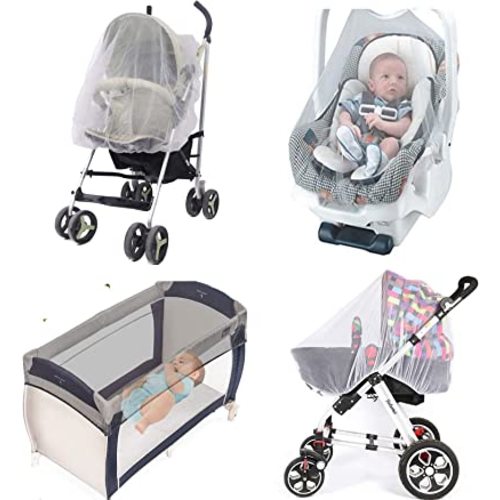 No-See-Ums Mosquito Net for Stroller Finest Holes Mesh 2000 Universal Size Stroller Bug Net, No Harmful Chemicals and Breathable for Stroller, Playpen & Car Seat Available in Grey or Coffee