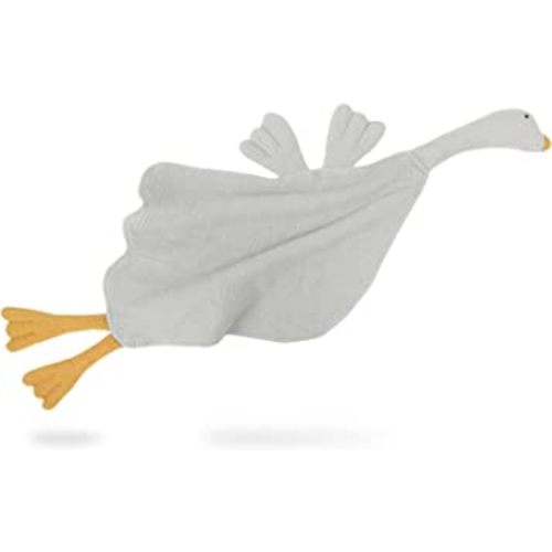 Lulu moon Muslin Loveys for Babies - Baby Security Blanket for Unisex - Goose Lovie - 25"x 11" Gentle Gray