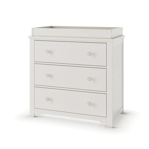 Child Craft Harmony 3-Drawer Dresser with Changing Table Topper (Brushed Cotton)