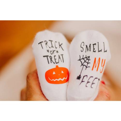 Trick or Treat Smell My Feet, Halloween Socks, BabyClothes, Baby Shower Gift, Unisex Baby Shower Gift, Baby Socks, Baby Gift, Gift for Baby
