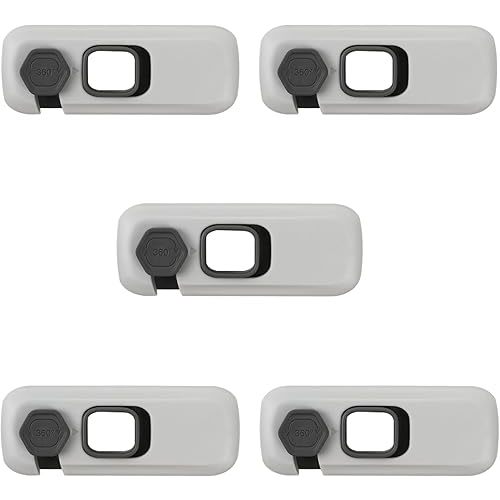 5Pack Child Proof Refrigerator Lock,Fridge Locks for Kids with Sticky Adhesive Pads,Baby Safety Locks for Fridges, Cabinets, Drawers, Double Doors and More (5 Pack)