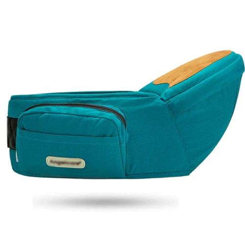 ANGELBB Baby Infant Hip Seat Carrier with Pockets Lightweight Toddler Waist Stool Seat Belt Carrier (Green)