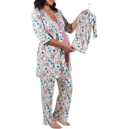 Analise During & After 5-Piece Maternity/Nursing Sleep Set, Large
