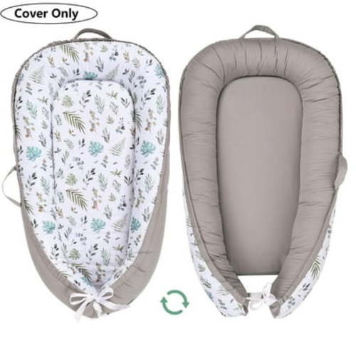 Bocaoying Baby Lounger Cover, Cotton Newborn Nest Cover, Baby Lounger Replacement Cover, Portable Infant Lounger Cover, Breathable and Reversible Newborn Lounger Cover, Cover Only