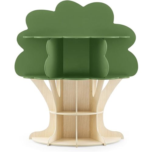 Delta Children Tree Bookcase - Greenguard Gold Certified, Fern Green/Crafted Natural