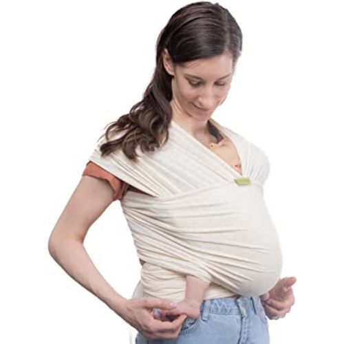 Boba Baby Wrap Carrier Newborn to Toddler - Stretchy Baby Wraps Carrier - Hands-Free Baby Carrier Wrap - Baby Carrier Sling - Baby Carrier Newborn to Toddler 7-35 lbs (Serenity Oat Meadow)