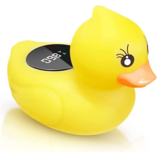 Baby Bath Thermometer - Digital Bathtub Temperature Thermometer, Kids Bathroom Safety Bathing Floating Toy for Infant Newborn, Silent Color Warning, Auto ON/Off Temperature Prompt