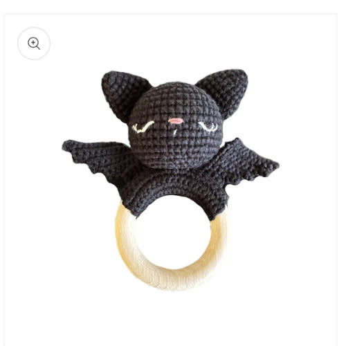 Bat Crochet Rattle Teether – Witching Hour Baby