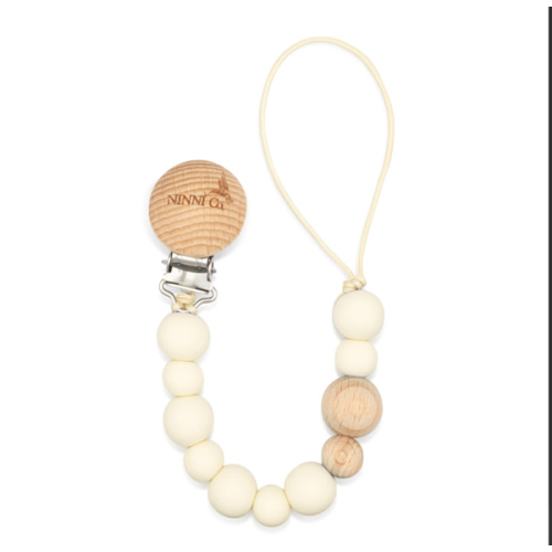 Ninni Co. Marshmallow Cream Pacifier Clip
