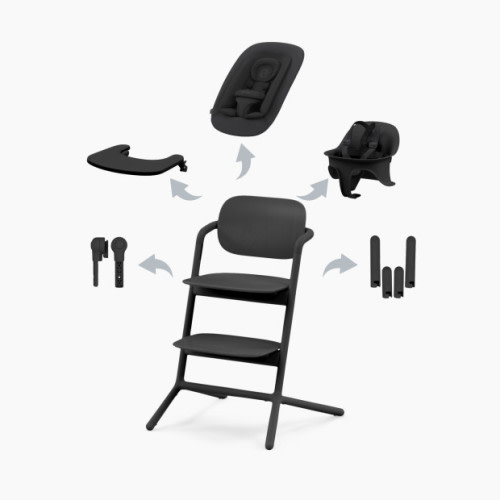Cybex LEMO 2 High Chair 4-in-1 Set - Stunning Black