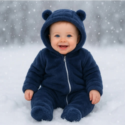 Baby Snowsuit | Warm Insulated Zip-Up Design | Sizes 0-12M | Easy On & Off for Little Ones – Beekee