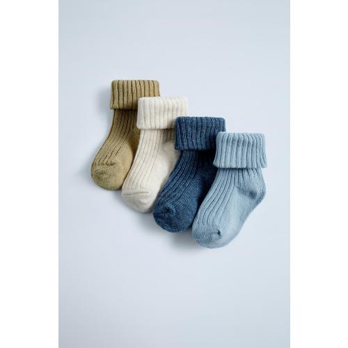 FOUR-PACK OF COLORFUL SOCKS - Bluish | ZARA United States