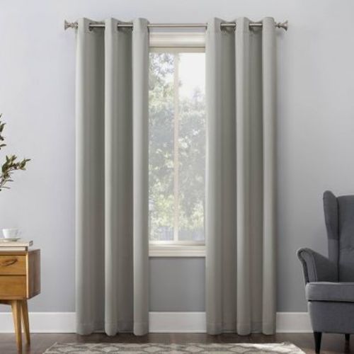 40"x63" Sun Zero Blackout Kenneth Energy Saving Grommet Curtain Panel Cream: Modern Thermal Insulated Noise Reducing Panel