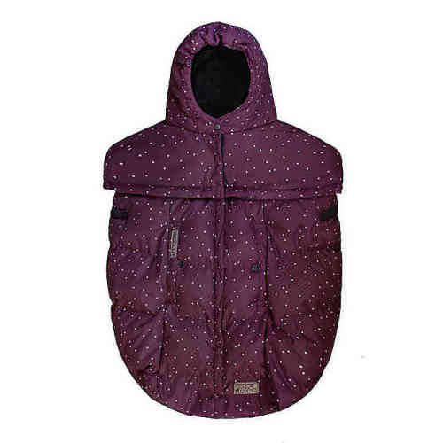 7AM Enfant Pookie Poncho 3-in-1 Carrier Cover & Stroller Blanket with Plush Lining in Maroon