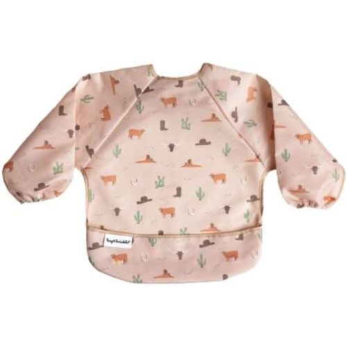 Tiny Twinkle Mess Proof Baby Bib, Full Sleeve Bib Outfit, Waterproof Bib for Toddlers, Machine Washable, Tug Proof Closure