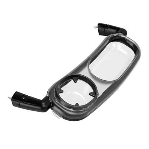 Snack Tray Fits for UPPAbaby Vista/Vista V2/Vista V3/Cruz/Cruz V2/ RumbleSeat/RumbleSeat V2, Stroller Tray with Cup Holder & Recessed Bowl, Dishwasher Safe, Quick Attachment, Folds with Stroller, Grey