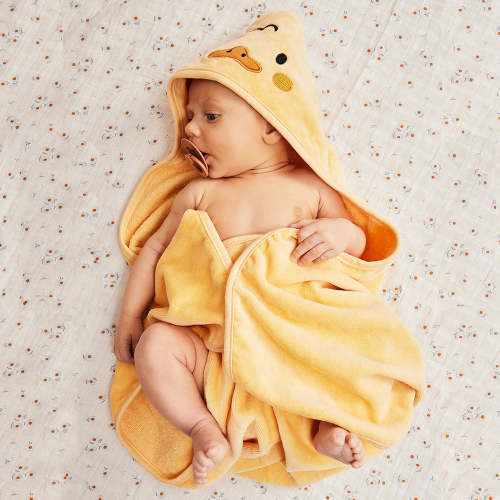 Rubber Duckie Hooded Towel and Washcloth Set (4 pcs)