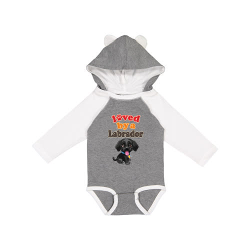 Inktastic Labrador Retriever Dog Black Lab Boys or Girls Long Sleeve Baby Bodysuit