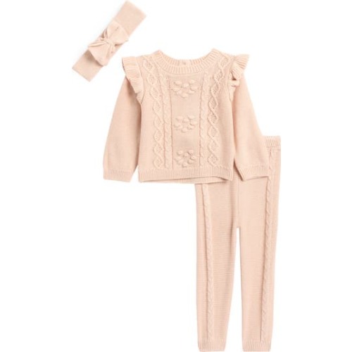 Nicole Miller Sweater Knit Pant Set with Headband | Nordstromrack