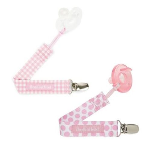 Booginhead 2pk Pacigrip Pacifier Clip Holder - Pink